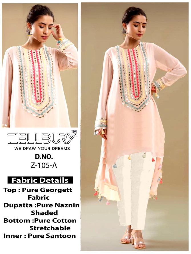 Zellbury Fancy Ethnic Wear Wholesale Readymade Designer Suits Catalog